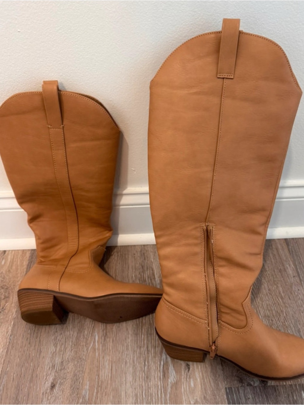Universal Thread Tan Over-the-Knee Leather Boots